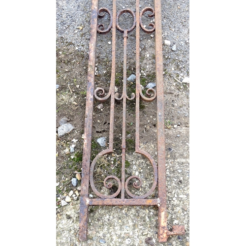 1597A - Garden & Architectural, Salvage: a late 19thC French wrought iron garden /gate arch, with reticulate... 