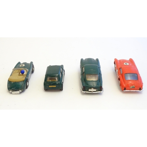 1485 - Toys: Four Tri-ang Scalextric model motor racing cars comprising Austin Healey 3000, Aston Martin DB... 