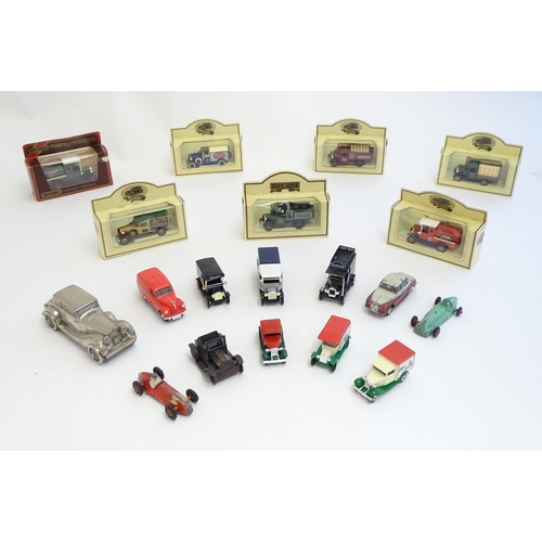 1501 - Toys: A quantity of assorted scale model cars/ vehicles to include Dinky Toys Maserati, no. 23N, Din... 