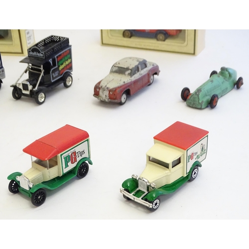 1501 - Toys: A quantity of assorted scale model cars/ vehicles to include Dinky Toys Maserati, no. 23N, Din... 