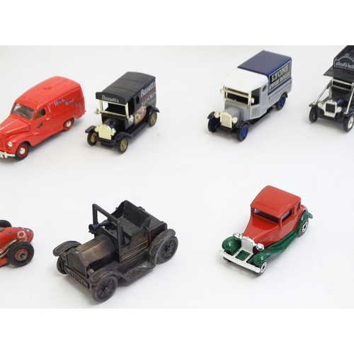 1501 - Toys: A quantity of assorted scale model cars/ vehicles to include Dinky Toys Maserati, no. 23N, Din... 