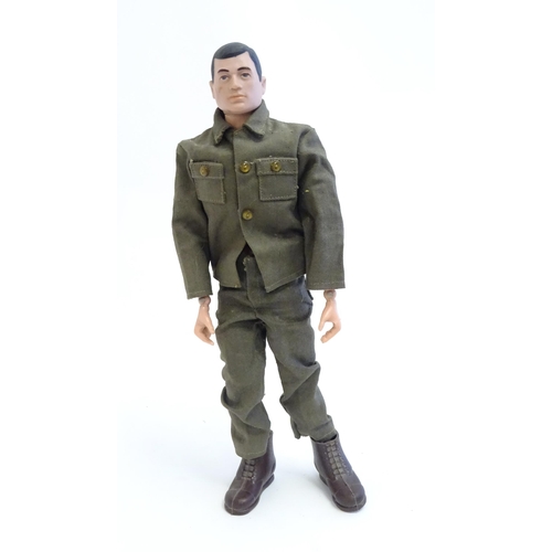 1505 - Toys: A Tonka Military / army Jeep truck, no. 251. Together with a Palitoy Action Man solider in uni... 