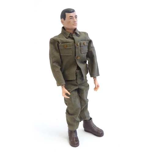 1505 - Toys: A Tonka Military / army Jeep truck, no. 251. Together with a Palitoy Action Man solider in uni... 