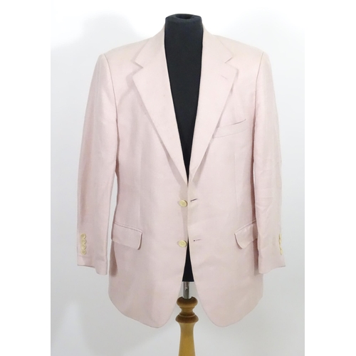 1544 - Vintage clothing / fashion: A pale pink men's jacket by Brooks Brothers, chest measures 40