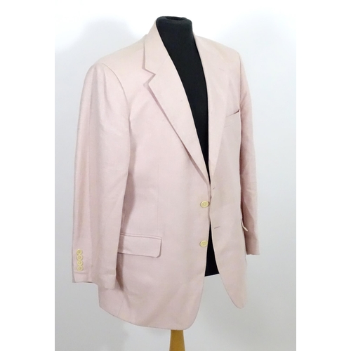 1544 - Vintage clothing / fashion: A pale pink men's jacket by Brooks Brothers, chest measures 40