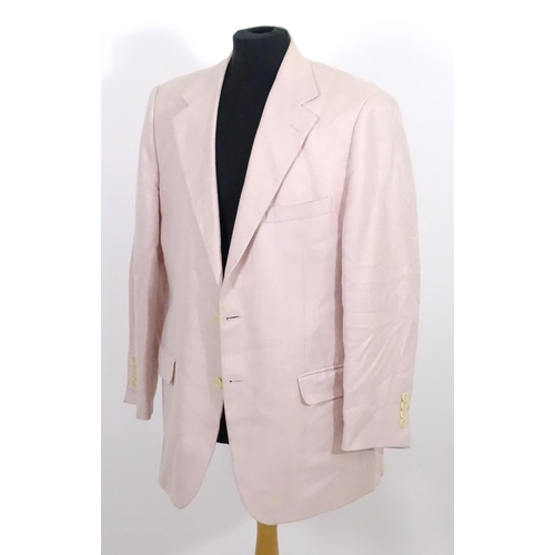 1544 - Vintage clothing / fashion: A pale pink men's jacket by Brooks Brothers, chest measures 40