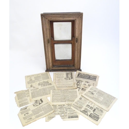 1343A - A 20thC manufacturers / salesman / tradesman miniature sample sash window, together with related eph... 