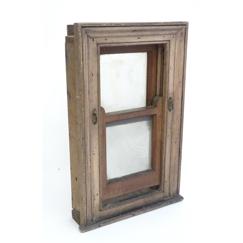 1343A - A 20thC manufacturers / salesman / tradesman miniature sample sash window, together with related eph... 