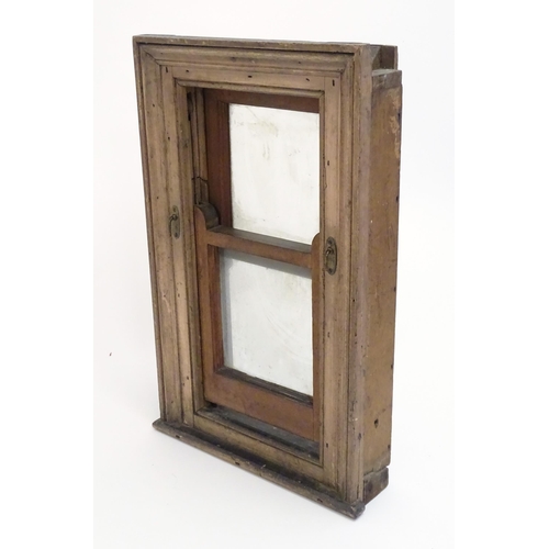 1343A - A 20thC manufacturers / salesman / tradesman miniature sample sash window, together with related eph... 