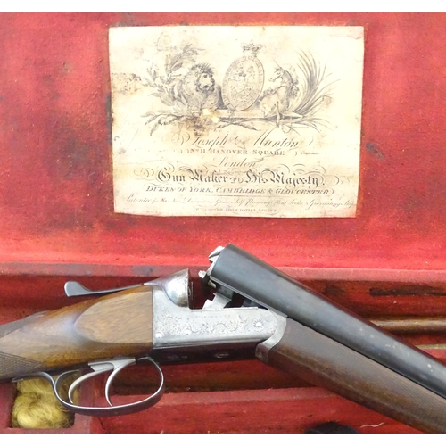 2658 - Shotgun: Manton & Co, London and Calcutta: a cased 12 bore side by side boxlock non ejector shotgun,... 