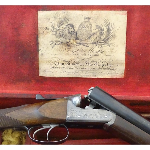 2658 - Shotgun: Manton & Co, London and Calcutta: a cased 12 bore side by side boxlock non ejector shotgun,... 