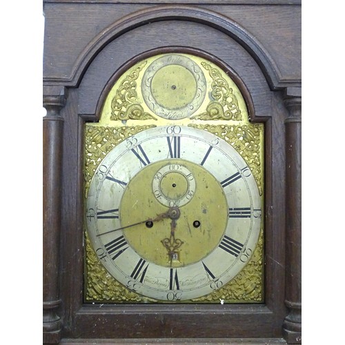 2280 - Thomas Dawes - Northampton : An 18thC oak cased 8-day longcase clock with 12