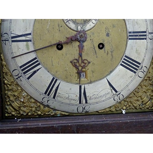 2280 - Thomas Dawes - Northampton : An 18thC oak cased 8-day longcase clock with 12