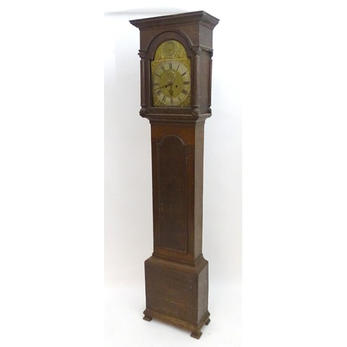 2280 - Thomas Dawes - Northampton : An 18thC oak cased 8-day longcase clock with 12