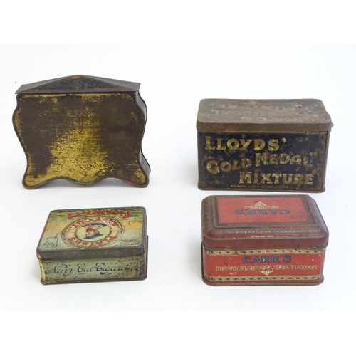 1199 - A quantity of early 20thC advertising tins for tobacco to include Player's Navy Cut cigarettes, Sams... 