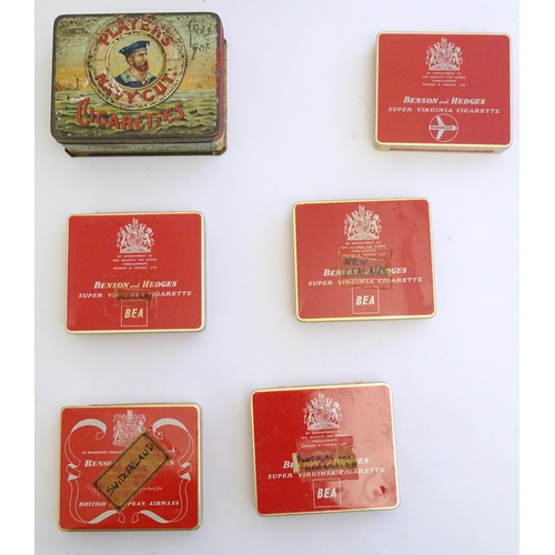 1199 - A quantity of early 20thC advertising tins for tobacco to include Player's Navy Cut cigarettes, Sams... 