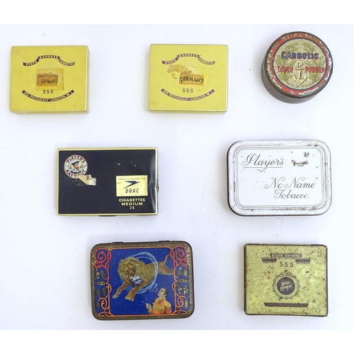 1199 - A quantity of early 20thC advertising tins for tobacco to include Player's Navy Cut cigarettes, Sams... 