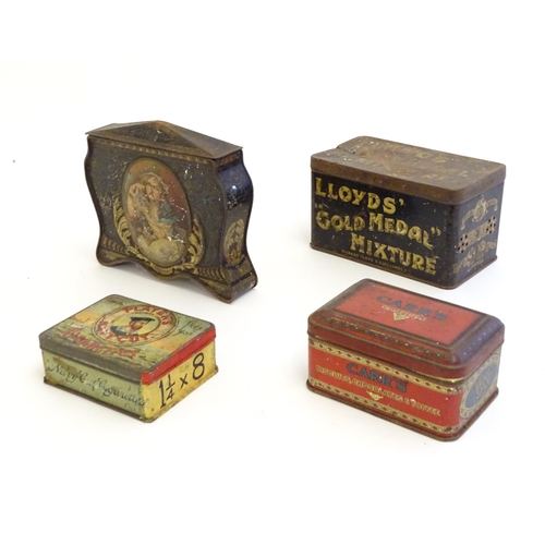 1199 - A quantity of early 20thC advertising tins for tobacco to include Player's Navy Cut cigarettes, Sams... 