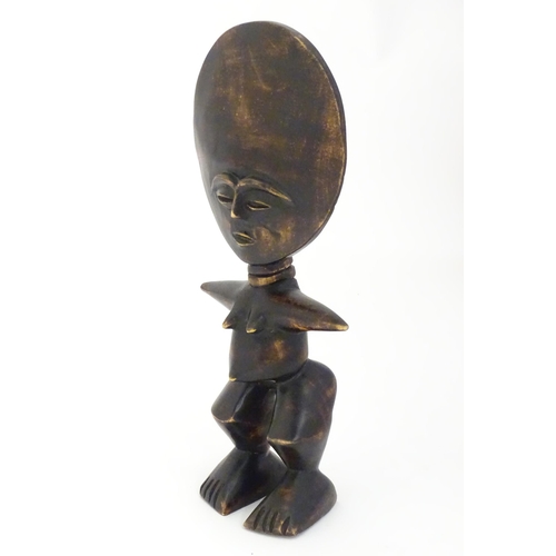 1475 - Ethnographic / Native / Tribal: An African carved wooden Ashanti fertility doll. Approx. 12 1/4