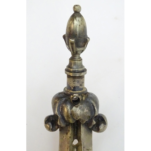 2242 - A pair of 20thC twin branch wall lights with Fleur de lys and stylised Georgian dolphin decoration A... 