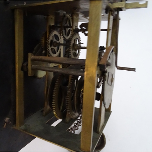 2292 - James Bucknell, Crediton, Devon : An 18thC oak cased longcase clock with 30 hour movement and brass ... 