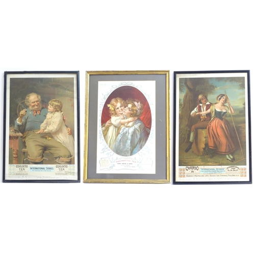 1463 - Three advertising calendar prints / posters comprising two for Ceylindo Tea 1897 & 1911, and one for... 