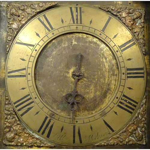 2278 - Richard Gilkes - Adderbury : An 18thC oak cased Quaker longcase clock, The iron posted hoop and spik... 