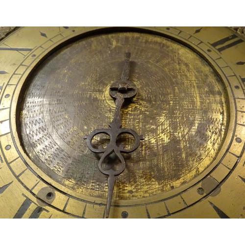 2278 - Richard Gilkes - Adderbury : An 18thC oak cased Quaker longcase clock, The iron posted hoop and spik... 