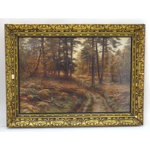 58 - WITHDRAWN FROM AUCTION. After Joseph Farquharson , a print, woodland scene with rabbits