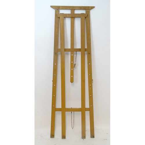 1108 - A 20thC artist's easel. Approx. 73 3/4