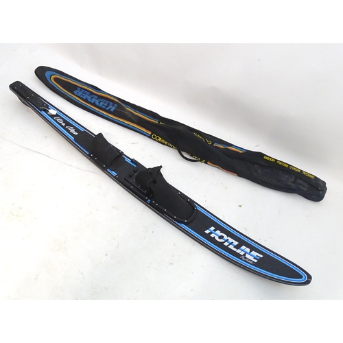 1109 - A Kidder USA Ultra Class water mono ski, with case. Approx. 64 1/4