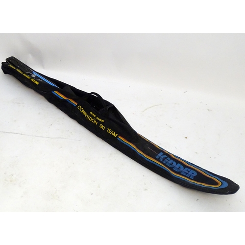 1109 - A Kidder USA Ultra Class water mono ski, with case. Approx. 64 1/4