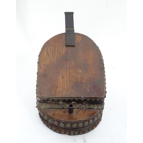 38 - Victorian oak and leather bellows