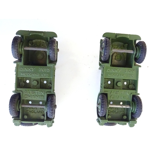 1309 - Toys: A quantity of Dinky Toys military vehicles comprising Armoured Car, model no. 670; Austin Cham... 