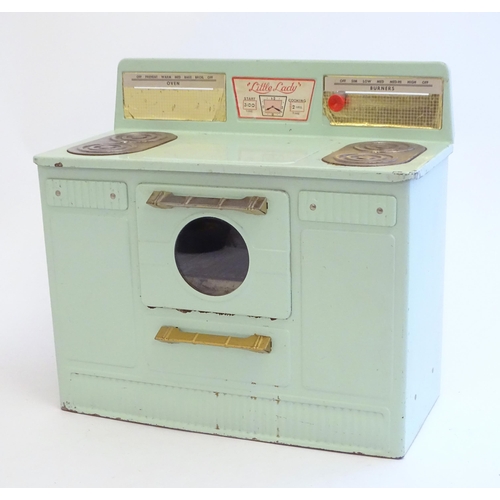 1322 - Toys: An American child's tinplate retro ' Little Lady ' cooker / stove, by Empire, with an opening ... 