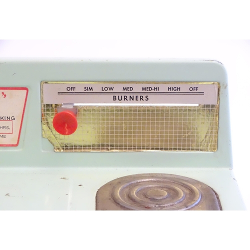 1322 - Toys: An American child's tinplate retro ' Little Lady ' cooker / stove, by Empire, with an opening ... 