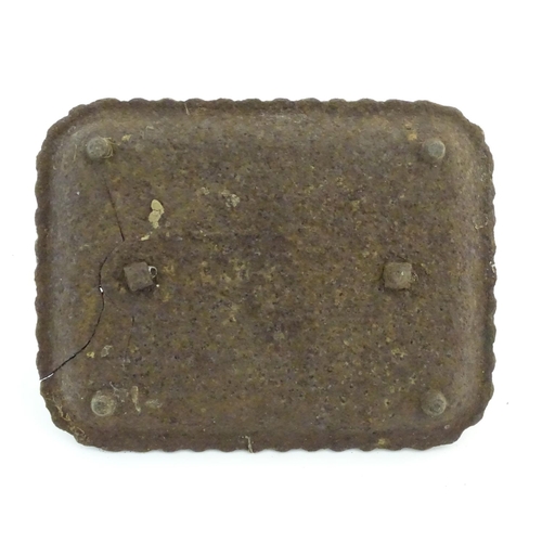 1361 - A 19thC cast iron boot scraper and tray, 13 3/4