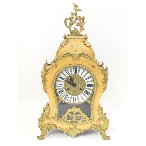 1395 - A Louis XIV style ' Le Ore ' mantel clock by Franz Hermle & Sons Approx 22