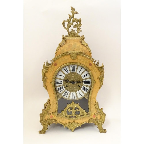 1395 - A Louis XIV style ' Le Ore ' mantel clock by Franz Hermle & Sons Approx 22