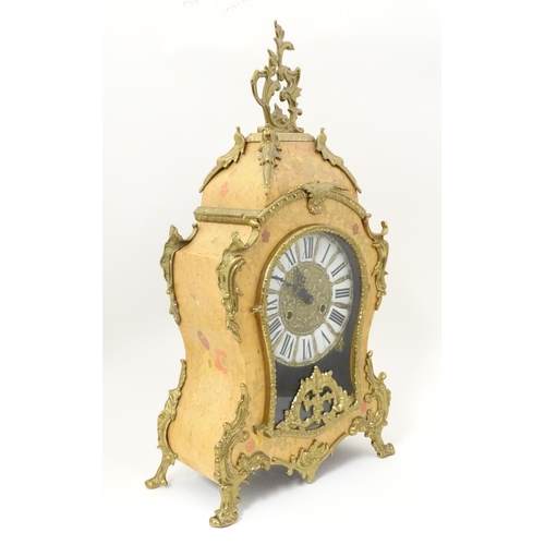 1395 - A Louis XIV style ' Le Ore ' mantel clock by Franz Hermle & Sons Approx 22