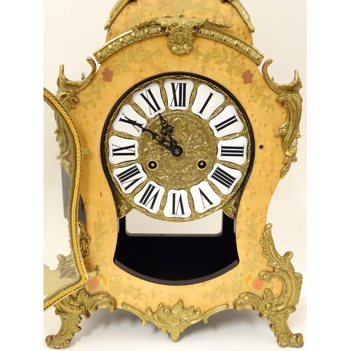 1395 - A Louis XIV style ' Le Ore ' mantel clock by Franz Hermle & Sons Approx 22