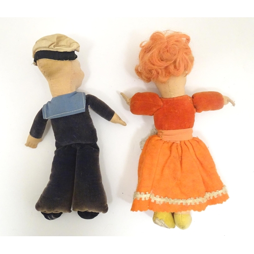 1301 - Toys: two Norah Wellings fabric dolls, one formed as a 'Jolly Boy' sailor of S.S. Orcades, each with... 