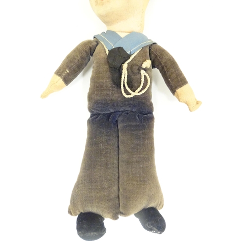 1301 - Toys: two Norah Wellings fabric dolls, one formed as a 'Jolly Boy' sailor of S.S. Orcades, each with... 