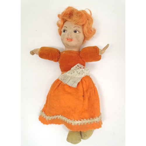 1301 - Toys: two Norah Wellings fabric dolls, one formed as a 'Jolly Boy' sailor of S.S. Orcades, each with... 