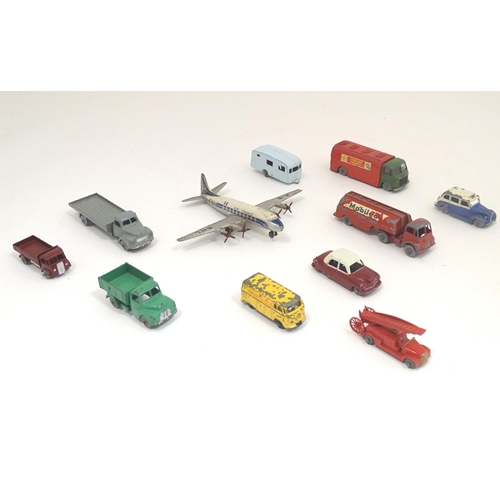 1303 - Toys: a quantity of assorted die cast / scale model vehicles, comprising Dinky Vickers Viscount 706 ... 