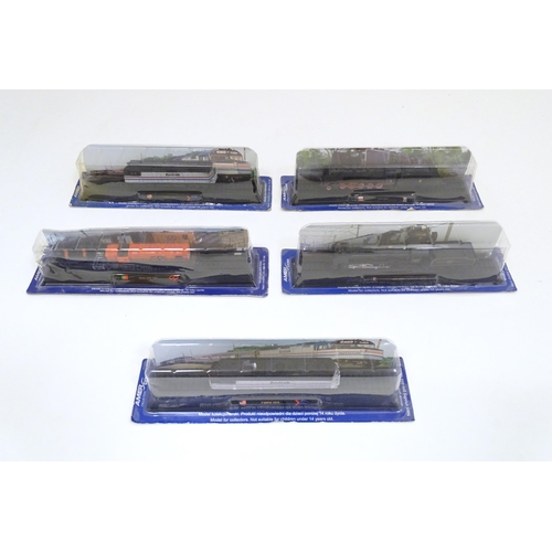 1310 - Toys: N gauge AmerCom collection model trains, comprising CP Seria 1200 1961 (Portugal), Amtrak F40P... 