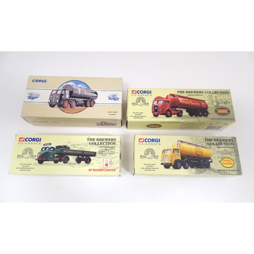 1310A - Toys: Corgi Classics - The Brewery Collection limited edition, dray lorries comprising 15202 Scammel... 