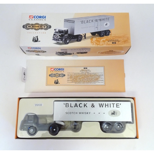 1316A - Toy: a boxed Corgi Classics 11401 ERF KV lorry & Artic Box Trailer, in Buchanan's Black & White Scot... 