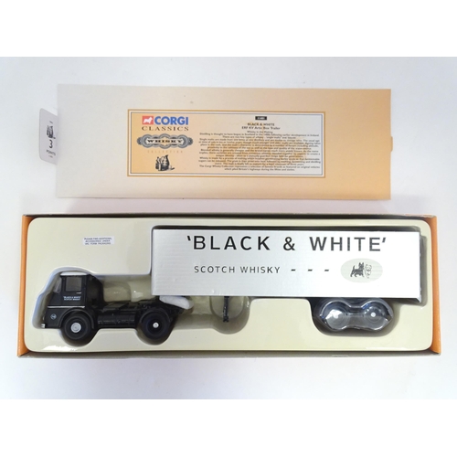 1316A - Toy: a boxed Corgi Classics 11401 ERF KV lorry & Artic Box Trailer, in Buchanan's Black & White Scot... 