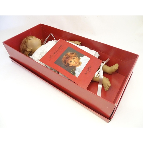 1317 - Toy: a boxed Annette Himstedt Puppen Kinder 1991/92 Liliane doll, with certificate, approximately 26... 